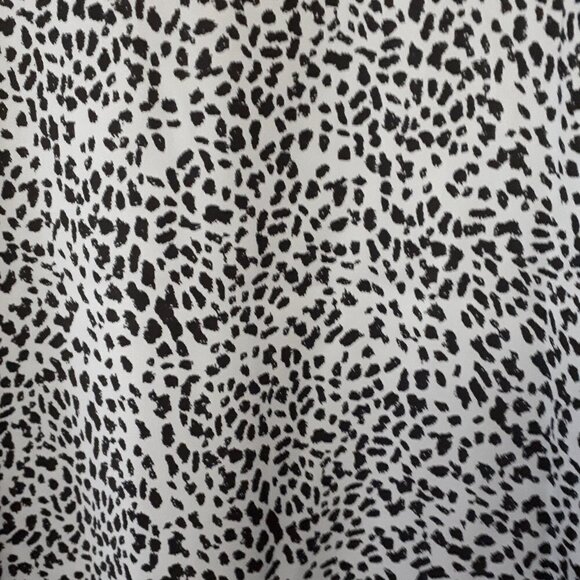 NWT Cupcakes & Cashmere blue / black animal print PJ inspired blouse, L - Picture 10 of 11